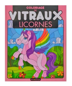 Coloriage vitraux "Licornes"