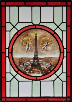 Vitrail XIXème Tour Eiffel, exposition universelle 1889