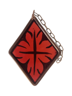 Fermaillet losange rouge et noir